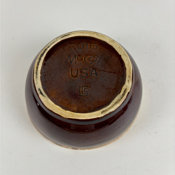 Vintage McCoy Brown Drip Glaze Nesting Bowl 5” Small 7016 USA - Picture 3 of 3